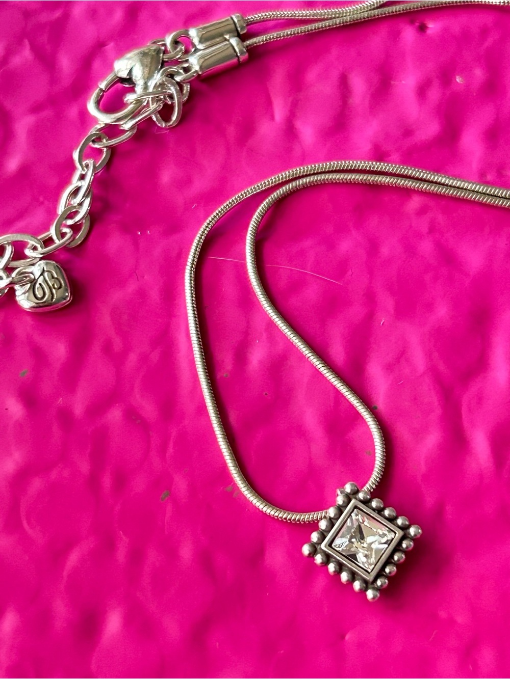 Brighton Twinkle Square Petite Necklace w/Crystal